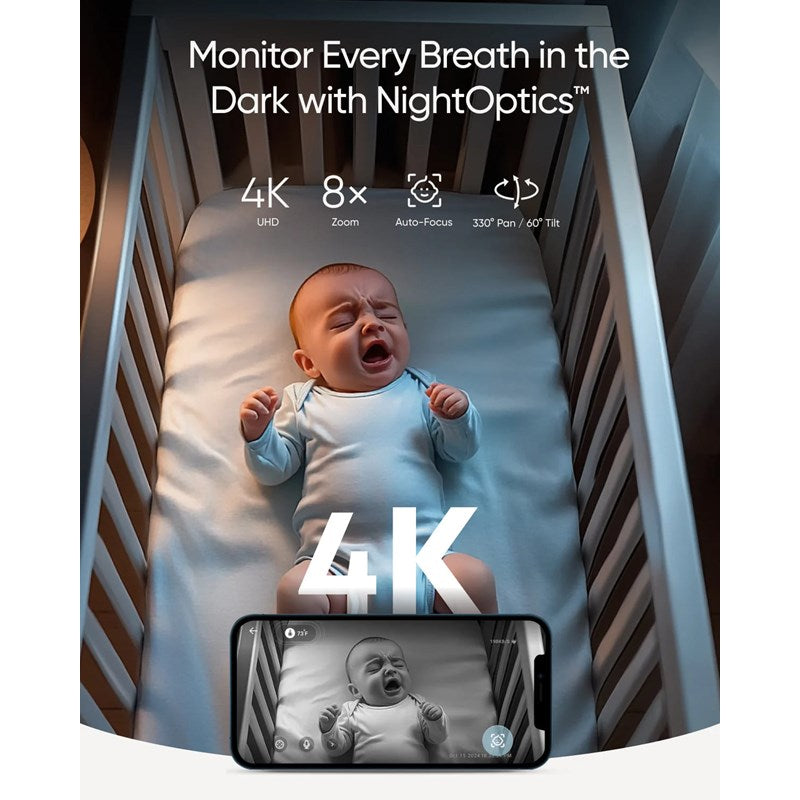 Eufy Baby Monitor E21 4K Wi-Fi Pan & Tilt - White Eufy Baby Monitor E21 4K Wi-Fi Pan & Tilt - White